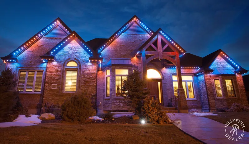Permanent Holiday Lighting installed by Luma Edge Outdoor Lighting